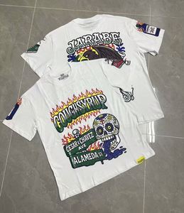 Camiseta de algodón de manga corta con cuello redondo para hombre, de marca de lujo, con estampado de jarabe para la tos, estilo urbano, personalizada al por mayor - Product Image 5