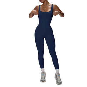 292 <span class=keywords><strong>Tuta</strong></span> Intera Europea Americana Sexy Traspirante a Collo Alto Senza Maniche, Vestibilità Regolare, per Fitness e Yoga, da <span class=keywords><strong>Donna</strong></span>, ad Alta Elasticità - Product Image 2