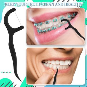 Micro bạc hà nha khoa xỉa Picks sợi thực vật dựa trên Candelilla sáp tái sử dụng nha khoa xỉa phân hủy sinh học trong tre trường Hợp Chủ - Product Image 3