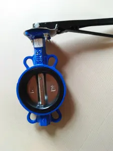Hot Sale Rubber Lined Manual Wafer Type Butterfly Valve With Clamp
