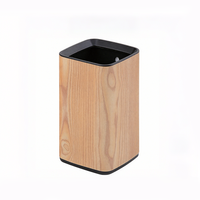 Poubelle carrée en acier inoxydable 12L avec seau intérieur amovible, poubelle métallique d'intérieur à ouverture supérieure pour hôtel, salon, cuisine, bureau