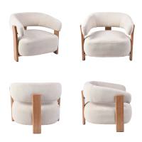 Carlford Fauteuil individuel moderne capitonné, confortable et d'appoint, pour lecture, chambre, salon, salle à manger, appartement