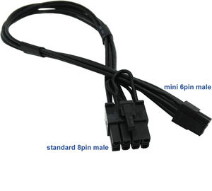 Câble adaptateur d'alimentation de carte vidéo PCI Express Mini 6 broches à 8 broches pour tour/Power <span class=keywords><strong>Mac</strong></span> <span class=keywords><strong>G5</strong></span> 14 pouces (35cm) - Product Image 5