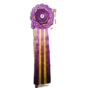 Rubans et rosettes personnalisés en satin rose pour concours canins et équestres, récompenses pour événements, grandes rosettes de concours d'équitation, vente en gros à prix abordable - Product Image 4