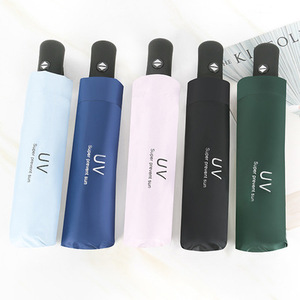 Parapluie de protection solaire promotionnel personnalisé, anti-UV, pliable en trois sections, semi-automatique, pour vélo et voiture, avec logo - Product Image 4