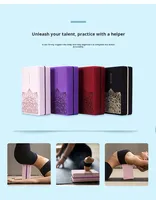 Brique de yoga et de Pilates en mousse EVA antidérapante et résistante à l'humidité, haute densité, légère, bicolore, pour studio et domicile