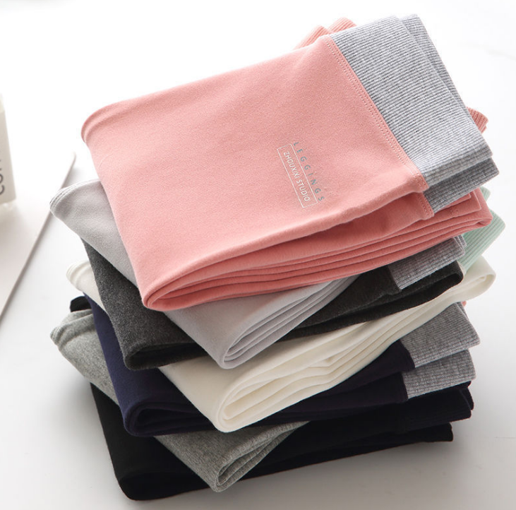 Хлопковые леггинсы, женская верхняя одежда, брюки большого размера, леггинсы с высокой талией, тонкие Стрейчевые длинные брюки