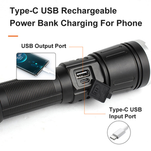 Bán buôn mạnh mẽ Đèn pin LCD kỹ thuật số hiển thị điện có thể sạc lại ngoài trời <span class=keywords><strong>Torch</strong></span> 30 wát LED <span class=keywords><strong>18000</strong></span> <span class=keywords><strong>lumens</strong></span> siêu sáng đèn pin - Product Image 4