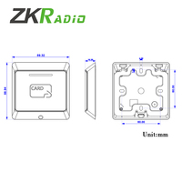 Lector RFID de Venta al Por Mayor de Fábrica, Material ABS, Interfaz WG26/34, Compatible con Tarjetas de Proximidad, Lector de Control de Acceso