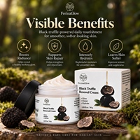 Crème Visage Rénovatrice à la Niacinamide et à la Truffe Noire Fermentée, Antioxydante, Hydratante, Éclaircissante, Raffermissante, Réparatrice de la Barrière Cutanée