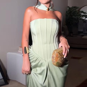 <span class=keywords><strong>Abiti</strong></span> Lunghi da <span class=keywords><strong>Donna</strong></span> <span class=keywords><strong>su</strong></span> <span class=keywords><strong>Misura</strong></span> di Alta Gamma, Senza Spalline, con Vita Definita e Pieghe, Moda - Product Image 2