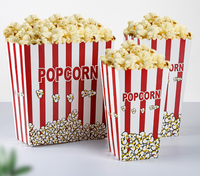 Boîte à popcorn en papier kraft brun ivoire, de qualité alimentaire, nouvelle collection