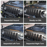 Nouvelles feux de signalisation séquentiels LED ambre en ABS pour Jeep Wrangler JK JL JT 4x4 Road Black Warrior 2007-2026, protection avant