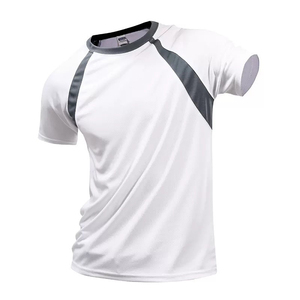 เสื้อยืดออกกำลังกายแห้งเร็วสำหรับผู้ชาย แขนสั้น สำหรับวิ่ง ฟิตเนส เล่นกีฬา ทีมกีฬา แบบเรียบๆ รับผลิตตามสั่งขายส่ง - Product Image 1