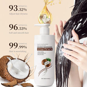Shampooing nourrissant et hydratant à l'huile de noix de coco bio pour le cuir chevelu, aux acides aminés et antipelliculaires, ensemble après-shampooing et traitement des cheveux - Product Image 2