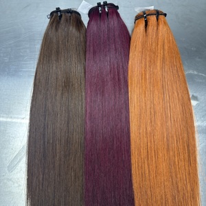 วิกผมแท้เวียดนามคุณภาพสูง Ksix Hair Super Double Drawn สีแดงไวน์เข้ม แบบตรงธรรมชาติ  ขนาด 6"-30" ไม่พันกัน - Product Image 6