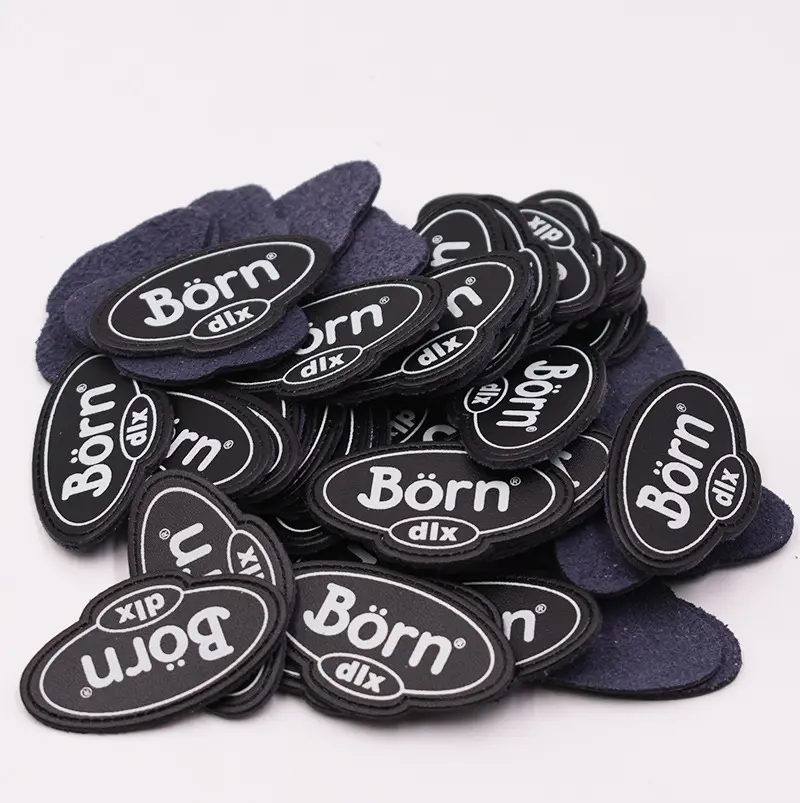 Fashion Design Custom Hot Stamp Brand Logo embroidery Leather Patch Label Tags for Jackets