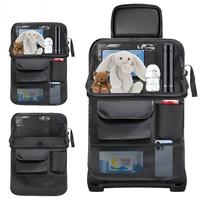 Organisateur de siège de voiture en tissu Oxford, sac de rangement, plateau pliable, table, poche suspendue pour l'intérieur de la voiture, support polyvalent universel