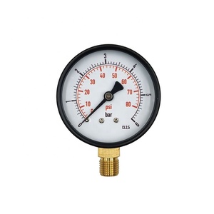 63mm Bottom Connection Black Stainless Steel Dry Filled Vacuum Negative Black Iron Dial <strong>Pressure</strong> Gauge <strong>Manometer</strong> - Product Image 1