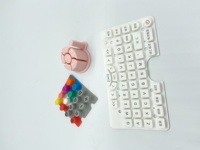 Bouton de clavier en caoutchouc silicone personnalisé, impression sérigraphique OEM, revêtement PU, revêtement carbone pour appareil industriel POS