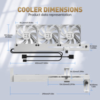 Ventilateur de refroidissement graphique silencieux ASIAHORSE avec LED ARGB, roulement à bille, 92 mm, pour boîtier d'ordinateur