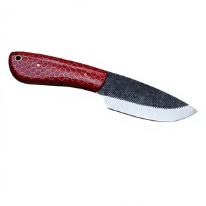 Hanmade Handcrafted Hunting Knives Partially Serrated Edge Honeycomb Resin Handle Carbon Steel Blade Lightweight Outdoor Camping - Product Image 4