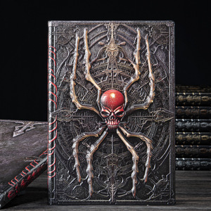 Quaderno Gotico con Rilievo Teschio e Ragno, Diario in Pelle PU Retrò con Copertina Rigida, Libro <span class=keywords><strong>di</strong></span> Scrittura Fantasy Oscura Cthulhu - Product Image 2