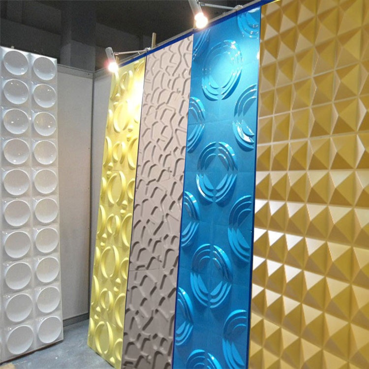 Fire Prevention Waterproof Decorative 3D Wall Panels 19.7x19.7inch
