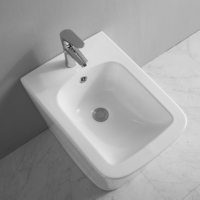 Ensemble WC Bidet Monobloc en Céramique, Style Européen Moderne, Écologique, Auto-Nettoyant, avec Jet Vertical Anti-Rayures pour Femmes