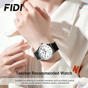 Reloj de Cuarzo Minimalista FIDI para Adolescentes, Correa de Silicona y Cuero, Resistente al Agua, con Función de Fecha, Reloj de Pulsera Informal para Estudiantes, Venta al Por Mayor - Product Image 2