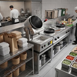 Máquina Comercial para Saltear Alimentos en Tambor de Gas con Fregadero y Rotación de 360° °   Wok Giratorio para Cocinas Móviles, Restaurantes y Servicios de Catering - Product Image 5