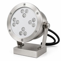 Projecteur de fontaine à jets d'eau RVBW à changement de couleur complet, étanche IP68, en acier inoxydable 304, contrôle DMX512, garantie 5 ans pour fontaine extérieure