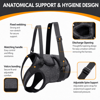 Harnais de levage pour chien de qualité médicale, soutien de la colonne vertébrale pour animaux de compagnie seniors, en maille respirante, polyester durable, toutes saisons, écharpe dorsale OEM