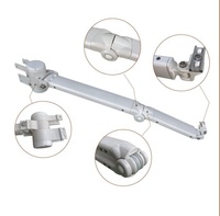 Auvent rétractable en acrylique avec cadre en alliage d'aluminium, télécommande, revêtement PU, durable, anti-UV, résistant au vent