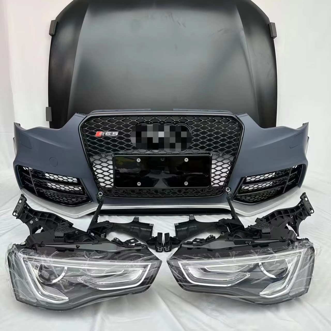 アウディ A5 S5 RS5 2017-2020 ボンネット フロントエンジンフード リアルカーボン TFSFCXDD 車フロントヘッドライトレンズカバー Audi A5 S5 RS5 2008