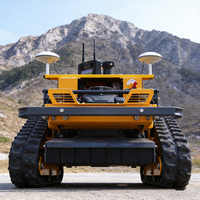 Tondeuse robotisée sur chenilles AWY-550GPS, largeur de coupe 550 mm, essence, moteur 4 temps, télécommande, autopropulsée, moteur 224cc