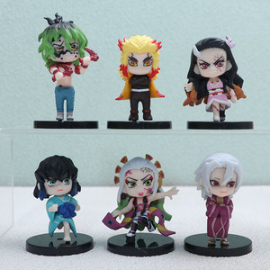 Figurines miniatures Demon Kimetsu Kamado <span class=keywords><strong>Nezuko</strong></span> Kanroji en PVC, 5 cm, lot de 6, figurines d'anime, jouets à collectionner en boîte Gachapon - Product Image 1