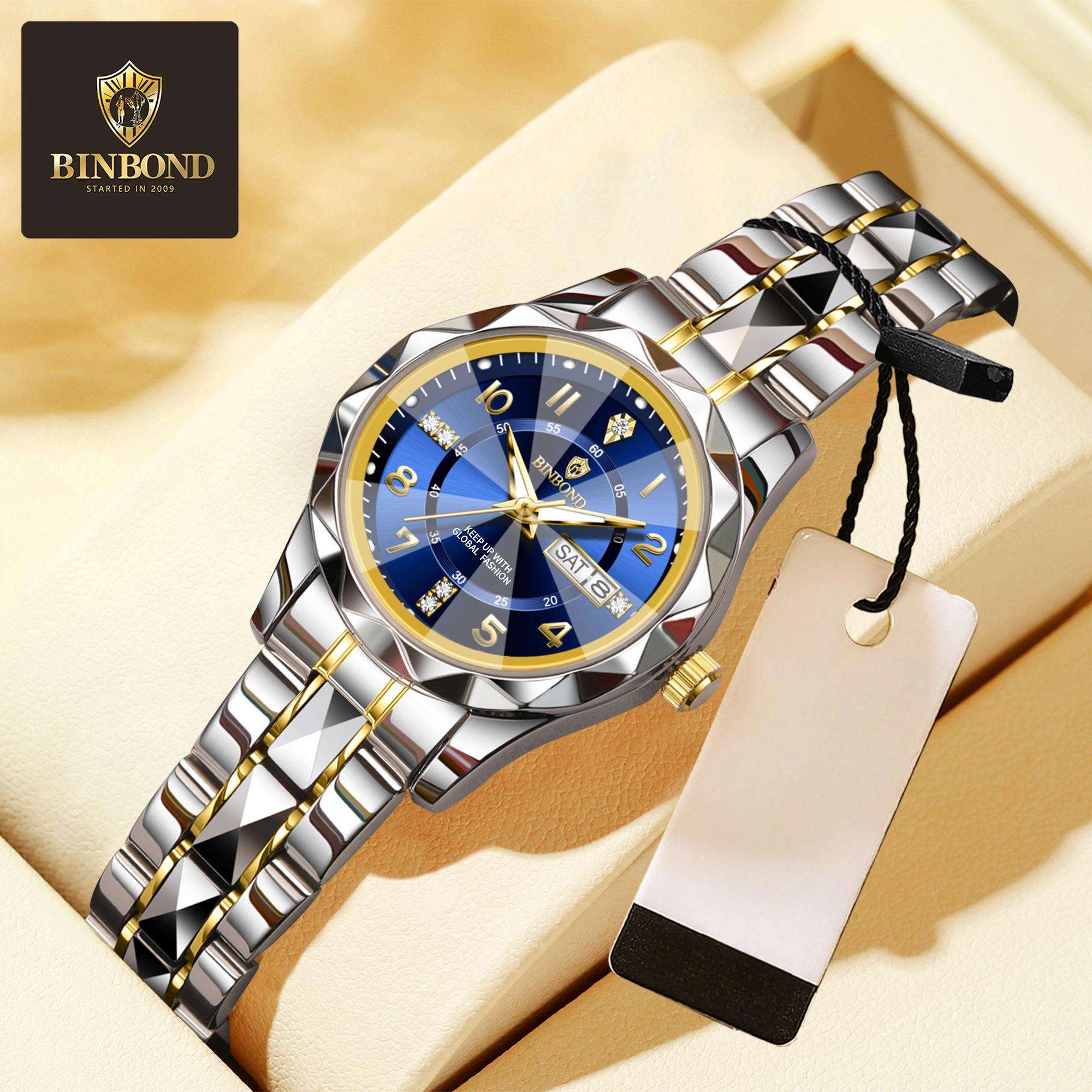 12 Lady Style Glod Case Blue Dial