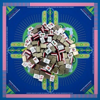 Mahjong américain complet avec des tuiles sur le thème du Festival d'hiver pour les divertissements à domicile de Noël et les activités de jeu en intérieur