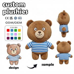 Peluches personnalisées avec logo, fabricant de jouets en peluche, peluche Jackalope <span class=keywords><strong>marron</strong></span> personnalisée avec <span class=keywords><strong>gilet</strong></span> tricoté, poupée en peluche. - Product Image 4