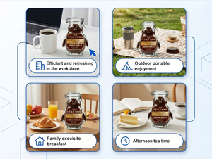 Novedoso Recipiente de Vidrio con Forma de Pingüino y Cierre Hermético, Recipiente para <span class=keywords><strong>Café</strong></span> Liofilizado, Contenedor de Cocina Único para Almacenamiento Fresco - Product Image 3
