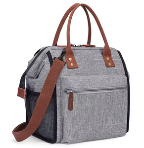 Sac à lunch isotherme avec bandoulière amovible, motif lettres, fermeture éclair, 12L, imperméable, pour pique-nique et transport alimentaire - Product Image 1