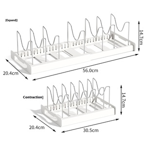 2025 Có Thể Thu Vào Có Thể Điều Chỉnh Thép Không Gỉ Bền Vững Hiện Đại Đơn Giản Lưu Trữ Nhà Bếp Giá Đấm Miễn Phí Tạo Tác Kệ - Product Image 6
