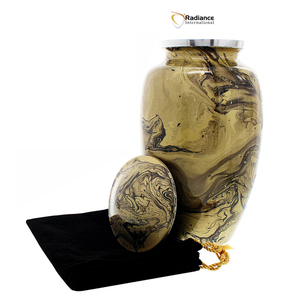 Gold Black Mini Keepsake Cremation Urn Set of 4 Small Metal Ashes Urns with Velvet <b>Box</b> <b>Memorial</b> Funeral Container Set - Product Image 4