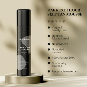 Mousse autobronzante ultra foncée 1 heures végétalienne biologique naturelle pure sans soleil à double concentration sans marque privée - Product Image 3