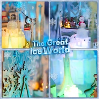 IIECREATE Kit de décoration de livre en bois sur le thème de La Reine des Neiges, mini-jouet pour chambre d'enfant, décoration intérieure, maison miniature, hiver unique