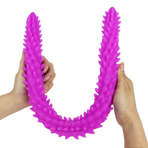Tapón Anal Doble de Silicona Líquida Super Largo con Diseño de Lobo y Crisantemo, Masajeador Posterior para Hombres y Mujeres, Simulación Sexual para Adultos - Product Image 3