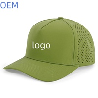 Casquette de golf personnalisée unisexe en mesh hydro, 6 panneaux, visière incurvée, imperméable, snapback, pour les fans des équipes de golf sportives