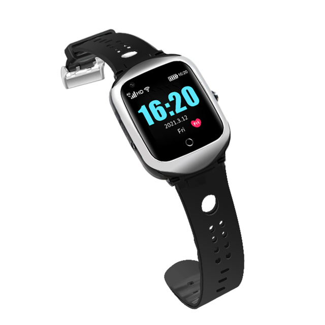 Portable Elderly Watch GPS Tracker with Fall Detection 4G Satellite Wifi IP67 Waterproof LBS Positioning Made of Plastic