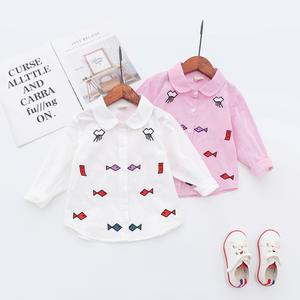 Los Mejores Productos para Importar: Camisetas Casuales Blancas Bordadas de Algodón para Niñas con Sudadera de Punto para Niñas - Product Image 1